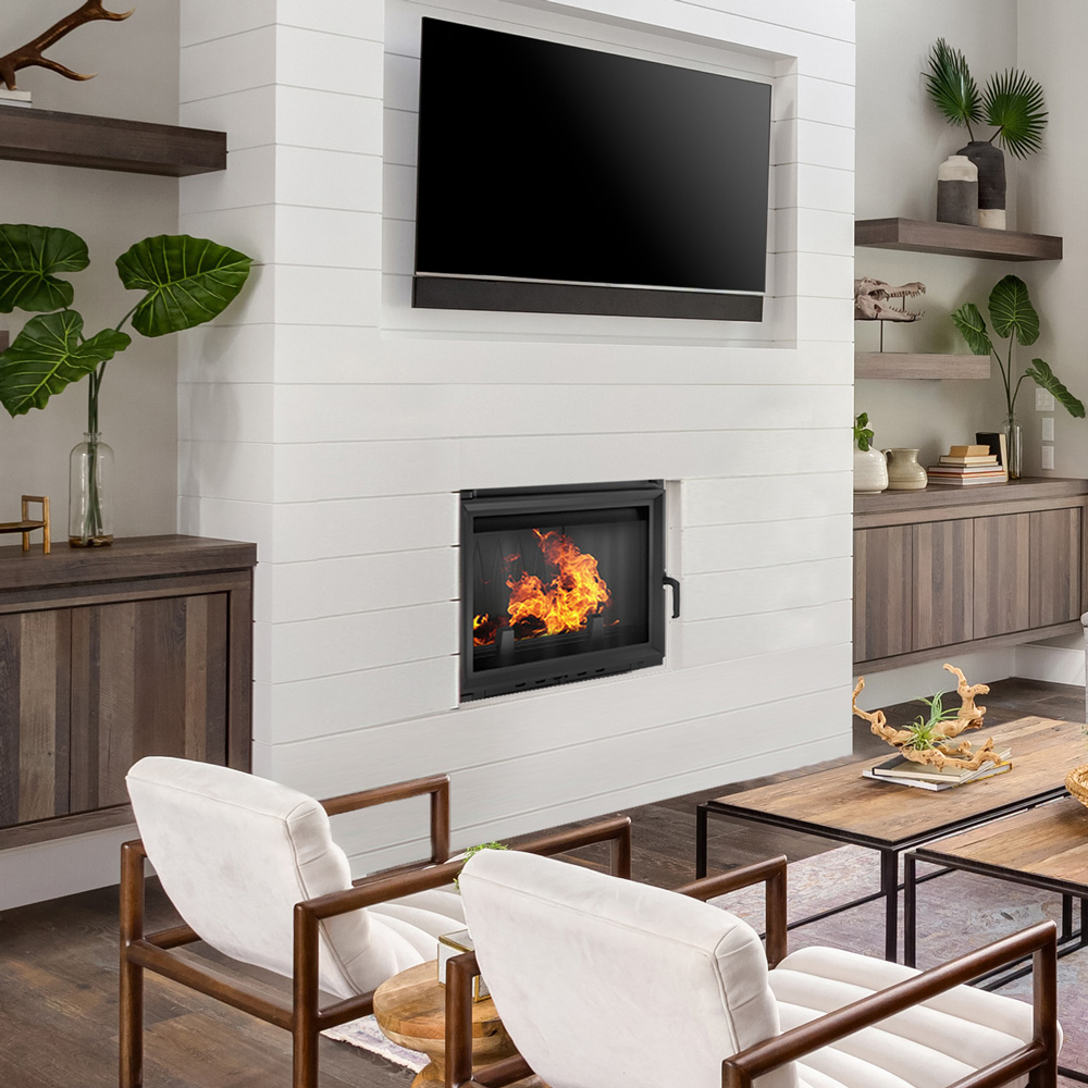 Kratki Maja 8kw Luftkamin-einsatz Fi200 Ecodesign Gusseisen Schliessset