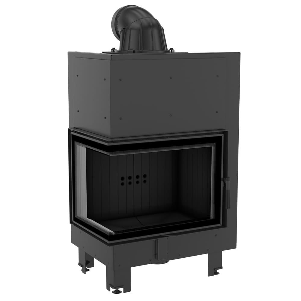 Kamineinsatz Aus Stahl Kratki Mbz Links 13 Kw Ø 200 Schwarz Verkleidung