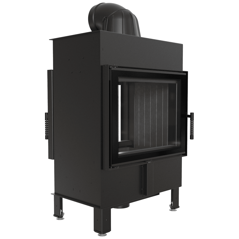 Kamineinsatz Aus Stahl Kratki Lucy Tunnel 12 Kw Ø 200 Schwarz Verkleidung