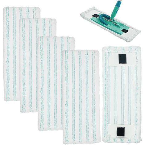 Sabir 5er-pack Leifheit Clean Twist M Ergo Micro Duo Wischmoppbezüge, 38 X 16 Cm, Mikrofaser, Für Fußböden, Türkis