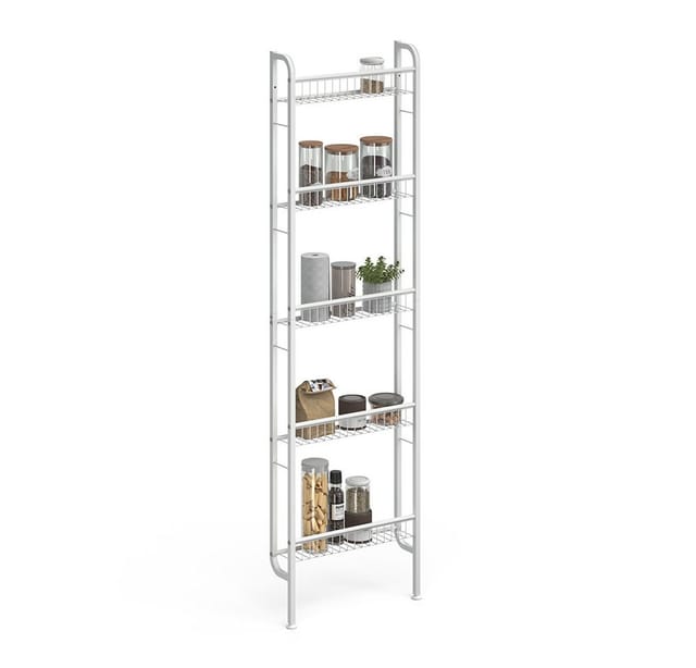 Vicco Bücherregal Klivo, Weiß, 44.5 x 160 cm mit 5 Regalböden, 1-tlg.