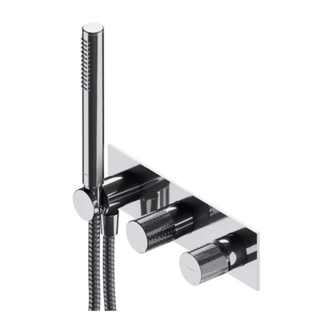 Omnires Contour - Unterputzarmatur Mit Einbaukörper, Für 2 Verbraucher, Mit Zubehör, Chrom Ct8035-1cr