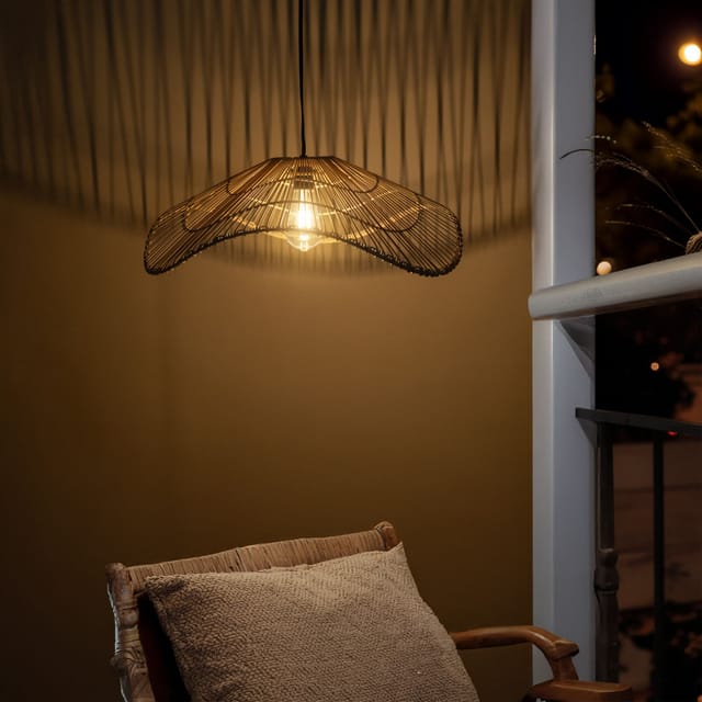 esotec LED-Hängeleuchte Solar Hängeleuchte Butterfly 55x19cm warmweiß Akku IP44 102284, LED fest integriert, warmweiß, solarbetriebene Hängeleuchte