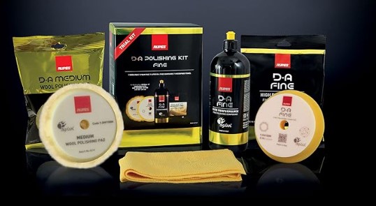 Rupes 9.fine180kit D-a Polishing Kit 180 Fine, 1 Pasta Abrasiva, 1 Tampone Di Lucidatura In Spugna 180,1 Tampone Di Lucidatura In Lana 180, 1 Panno In Microfibra