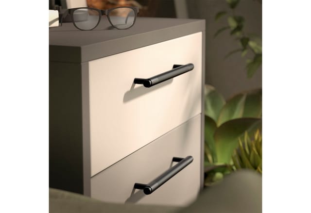 SO-TECH® Möbelgriff Bügelgriff Blackline VIII schwarz matt - inkl. Schrauben (Spar-Set, 10-St), Schubladengriff Schrankgriff Bohrlochabstand (BA) 96 mm