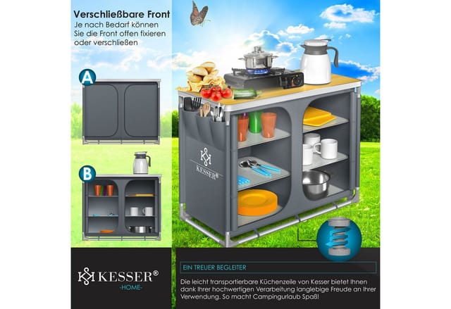 KESSER Campingschrank Campingschrank, Campingküche mit Aluminiumgestell