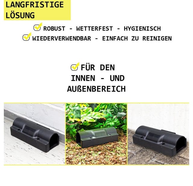 Petigi Lebendfalle 1-30x Köderbox Köderstation Rohr Mäusebox Rattenbox Nagerköderstation