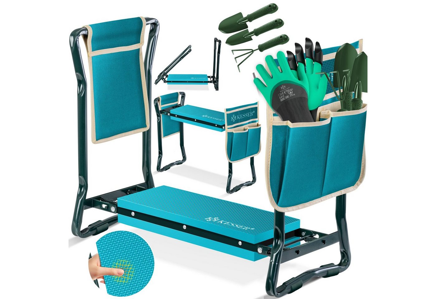 KESSER Kniebank, in XXL Kniebank für Gartenarbeit Gepolstert Sitzunterlage Bild 3