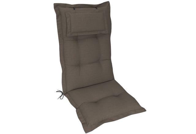 Herlag Hochlehnerauflage Ava Gartenstuhlauflage Hochlehner, abnehmbares Kopfpolster, 123x50x9cm, Gartenmöbelauflage 123x50x9cm, Kopfpolster