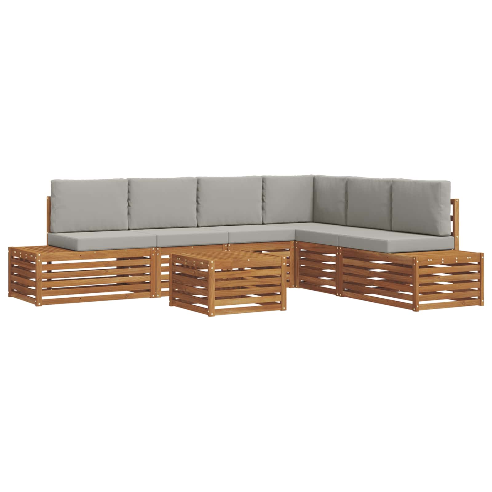 Maison Exclusive - Outdoor-sofagarnitur 7 Stk. Massives Akazienho