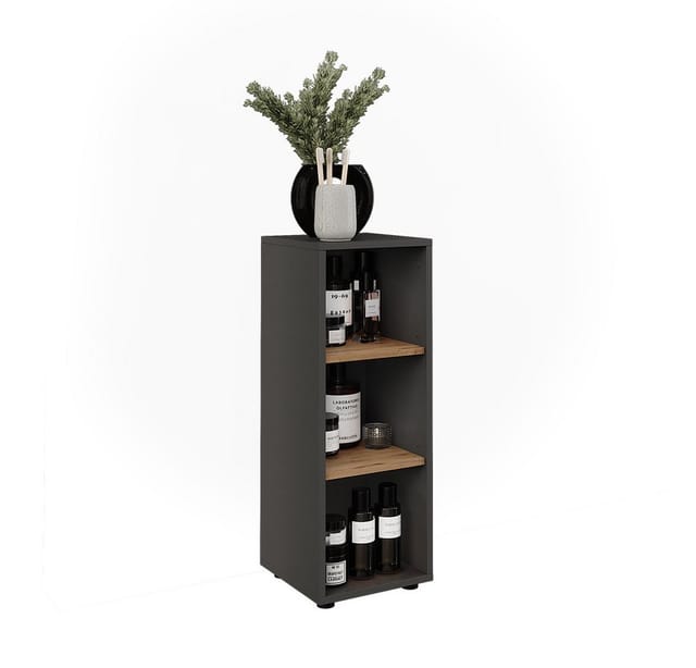 Vicco Midischrank Irma, Anthrazit/Artisan, 30 x 81 cm mit 3 Ablagefächern (1-St)