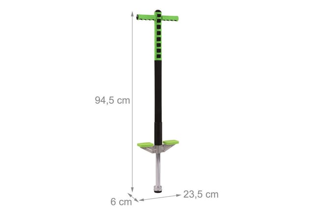 relaxdays Hüpfspielzeug Pogo Stick für Kinder 35 kg, Schwarz-Grün