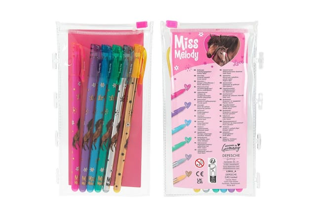 Depesche Spiel DEPESCHE Miss Melody Glitzer-Malset - 30 Pferdemotive mit 6 Glitzer-Ge