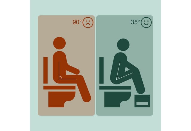 relaxdays Fußhocker Toilettenhocker aus Bambus, weiß