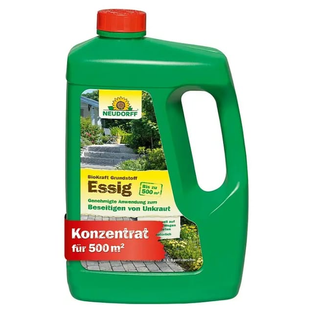 Neudorff Unkrautbekämpfungsmittel BioKraft Grundstoff Essig, 3 Liter, 3000 ml
