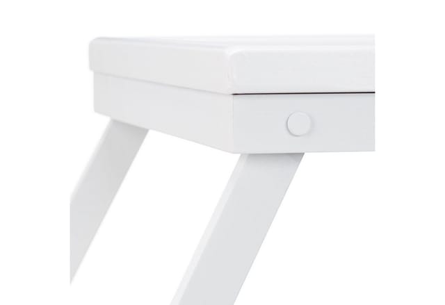 relaxdays Tabletttisch Betttablett Bambus weiß