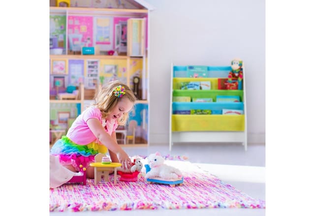relaxdays Kinderregal Kinder Bücherregal, A