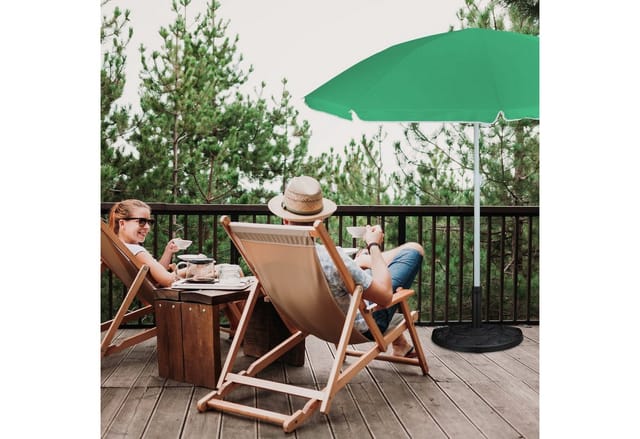 relaxdays Schirmhalter Sonnenschirmständer halbrund
