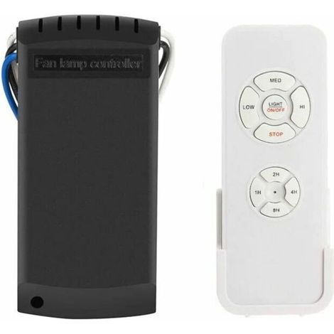 Sabir Fernbedienung Für Deckenventilator, Funkfernbedienung, Ventilatorsteuerung, 3 Geschwindigkeiten, 4 Timer (1 Set)