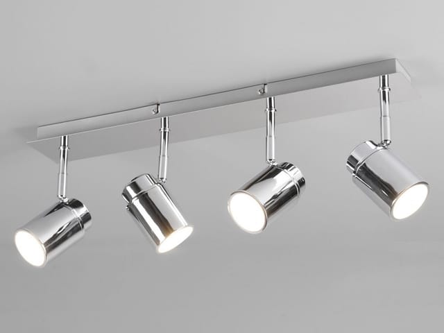 TRIO Leuchten LED Deckenstrahler, Dimmfunktion, LED wechselbar, Warmweiß, innen, Badezimmer-Lampe für Gäste WC, Decken-Leuchte 4-flammig B: 52cm