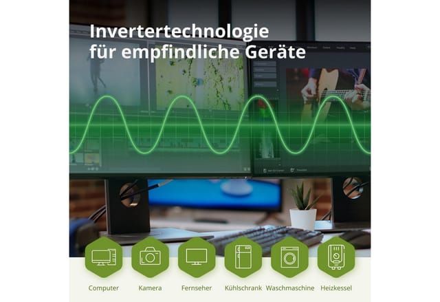 Könner & Söhnen Stromerzeuger KSB 35i, 3,50 in kW, (Inverter-Generator mit Reiner Sinuswelle und EURO-5 Motor, 1-tlg., Zuverlässige 3.5 kW Notstromquelle mit Sparmodus (Economy), 100% Kupferwicklung, LED-Display, RESET-Taste, Mobil