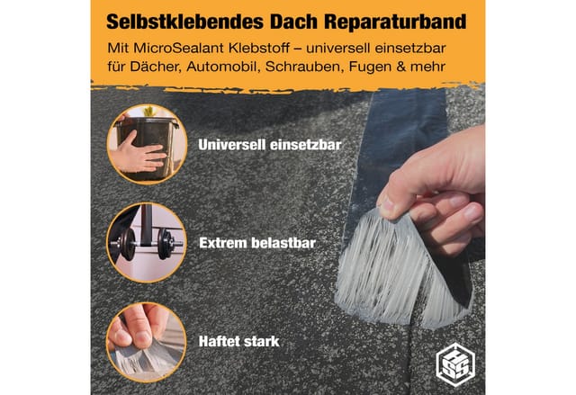 Hanse Syntec Systems Klebeband Reparaturband DIY selbstklebend – Dach, Wohnwagen & Rinne Butylband, selbstklebend, wasserdicht, UV-Sicher, witterungsbeständig