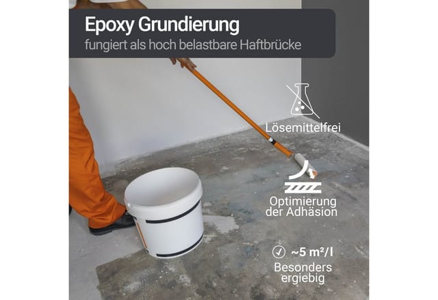 WO-WE Universalgrundierung 1K Grundierung für Epoxidharz Bodenfarbe W703, 1-10kg, Hohe Ergiebigkeit