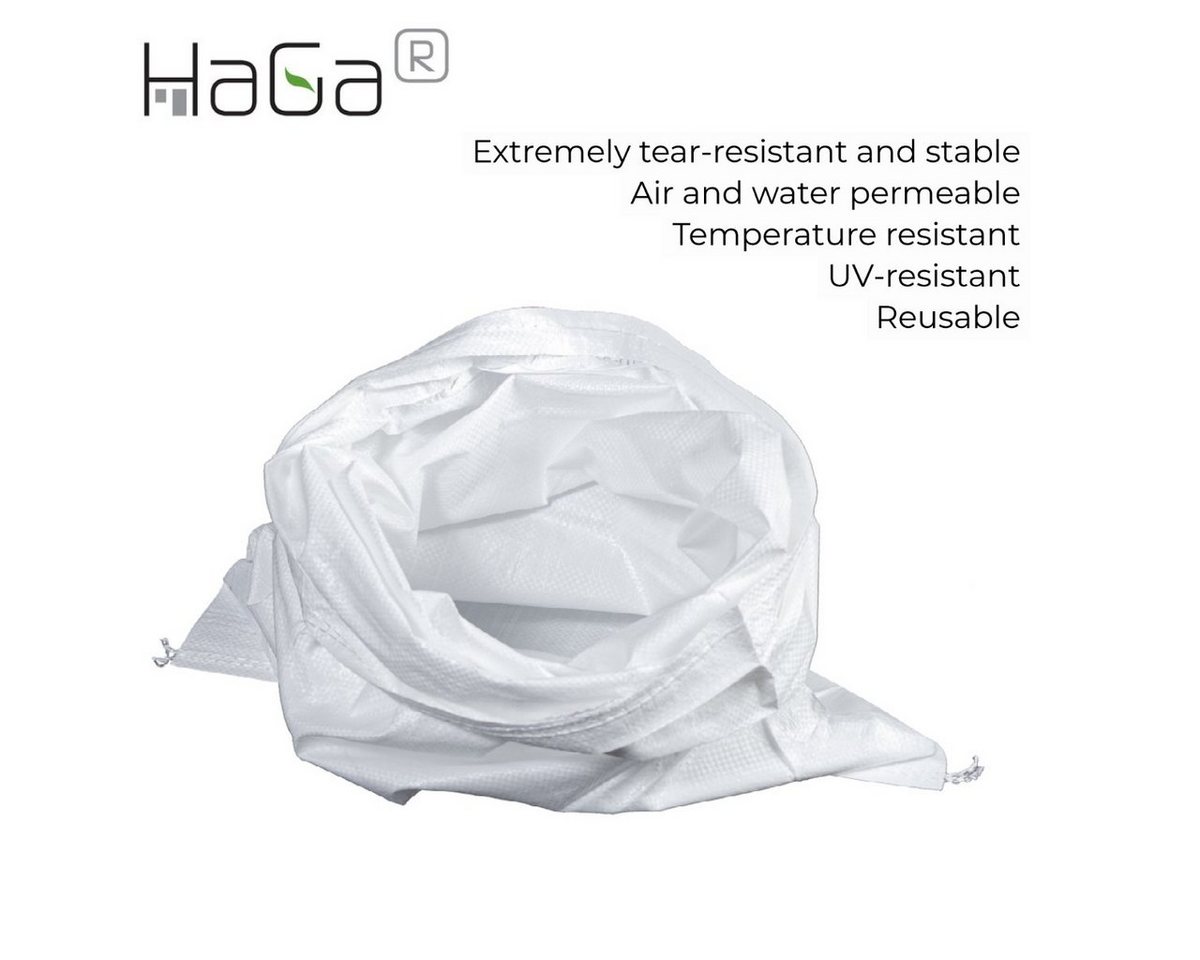 HaGa Gartensack Gewebesack 5 Stück in 55 x 85cm PP-Sack Getreidesack weiß, (5-tlg) Bild 2