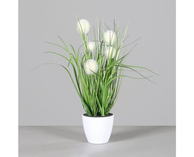 Kunstgras künstliches Kugelgras/ Palmgras im Topf ca. 38cm, mucPlants