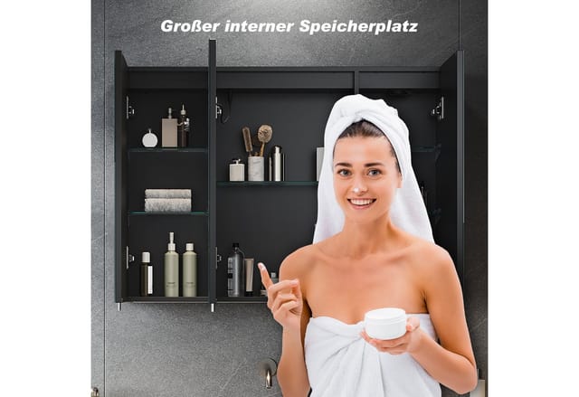 SONNI Badezimmerspiegelschrank Badezimmerspiegelschrank mit Beleuchtung und Lagerung, Spiegelschrank
