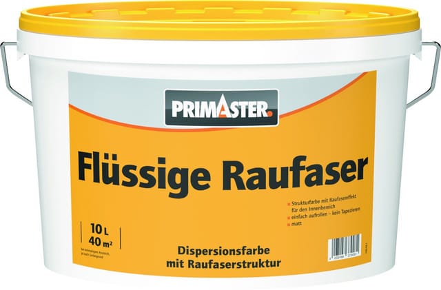 Primaster Wandfarbe Primaster Flüssige Raufaser 10 L weiß matt