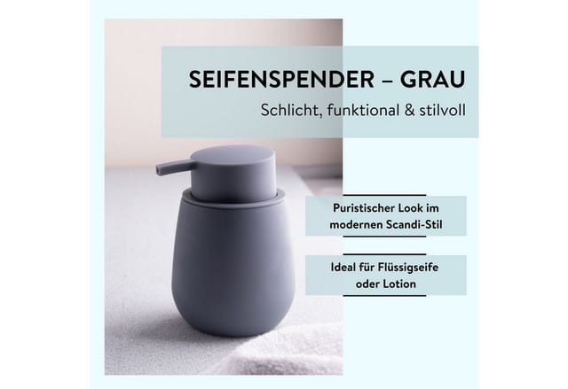 PARSA Beauty Seifenspender PARSA Beauty ESSENTIAL Seifenspender Pure grau Badaccessoire