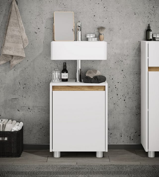 VCM Waschbeckenunterschrank Holz Badschrank Badunterschrank 55x42x33 Cosila