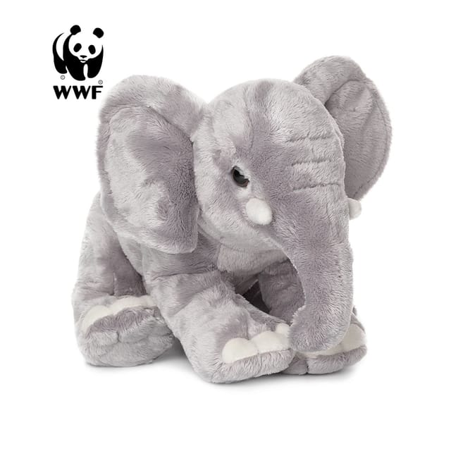 WWF Kuscheltier Plüschtier Elefant (Rüssel runter, 25cm), sitzend