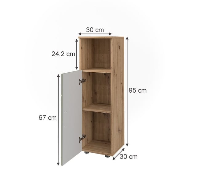 Vicco Midischrank Irma, Salbeigrün, 30 x 95 cm (1-St)