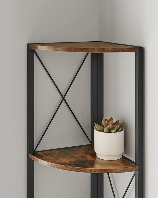 VASAGLE Eckregal Bücherregal, mit 5 Ebenen, Standregal, 30 x 30 x 160 cm