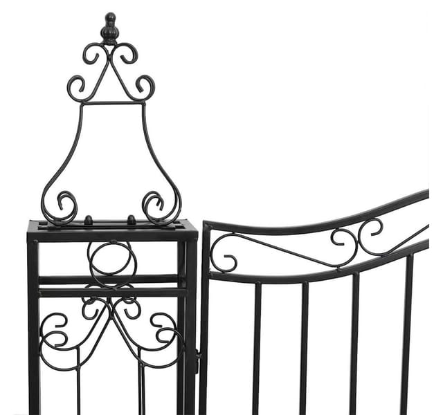 furnicato Gartentor Dekoratives aus Schmiedeeisen 121x8x100 cm Schwarz