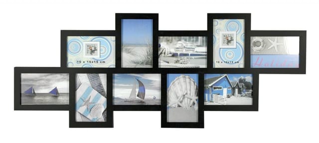 The Wall - the art of framing AG Bilderrahmen Bilderrahmen GALLERY 10 Fotos, schwarz, 80 x 38 cm