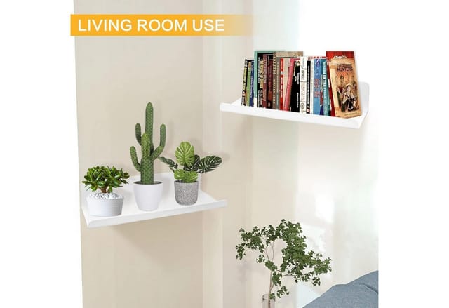 LuxusKollektion Wandregal 3er Set Wandregal Weiß Acryl Selbstklebend 30cm Badezimmer Regal