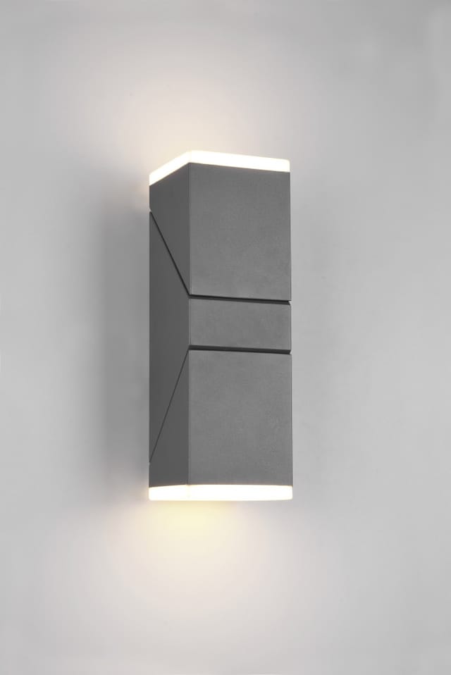 TRIO Leuchten LED Außen-Wandleuchte, LED fest integriert, warmweiß, Wand Außenleuchte, Hausbeleuchtung Leuchtelemente schwenkbar Höhe 28cm
