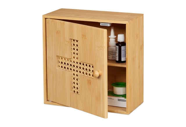relaxdays Medizinschrank aus Bambus