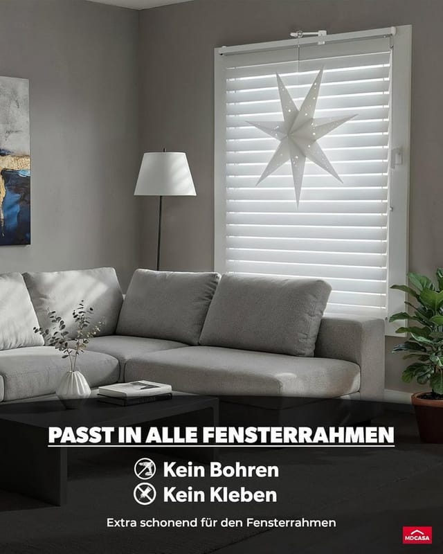 MDCASA Fensterhaken I Verstellbarer Premium Fensterhaken zum Einhängen (12-20 mm), Für alle gängigen Fensterrahmen, Hält bis zu 1 kg, schonende Befestigung, ohne Bohren oder Kleben