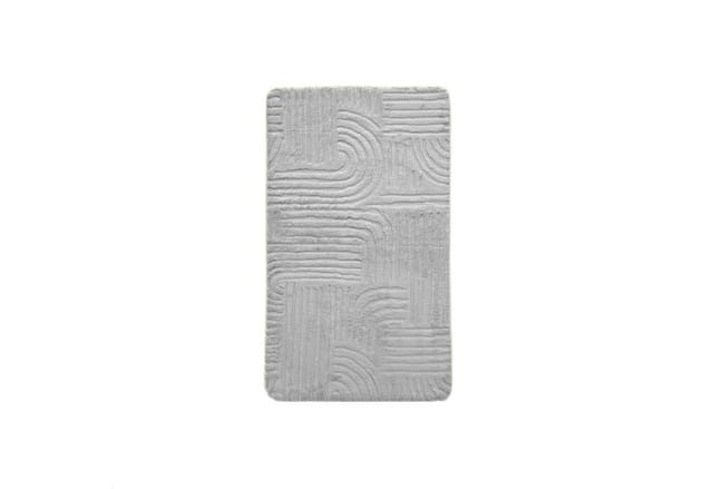 Almina Badematte WC-Set Elegance - 2-teiliges Badematten-Set, rutschfest & pflegeleicht, rutschhemmend beschichtet, 100% Polyester, Rechteckig, Teppich: 100 x 60 cm, WC-Vorleger: 60 x 50 cm