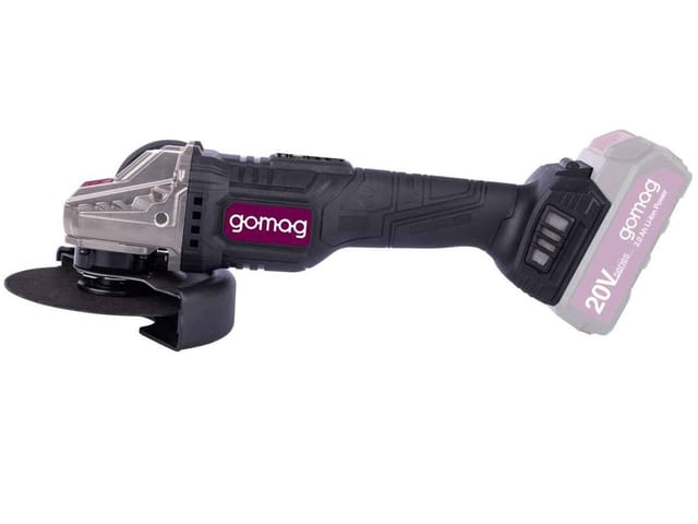 Gomag Akku-Winkelschleifer GO-WS125BL, max. 10000 U/min, (4 tlg., ohne Akku & Ladegerät), inkl. 125 mm Trennscheibe, Zwei-Loch-Montageschlüssel und Seitengriff