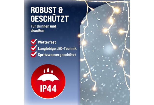 monzana Lichterkette Monzana, Lichterkette 600 LED Stromsparend IP44 Regenlichterkette