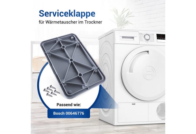 VIOKS Revisionsklappe Gehäuseklappe wie Bosch 00646776, für Wärmetauscher in Trockner