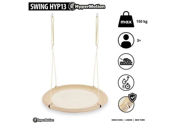 HyperMotion Nestschaukel-Sitz Nestschaukel 100 cm – Grau, Verstellbar, Max. 150 kg