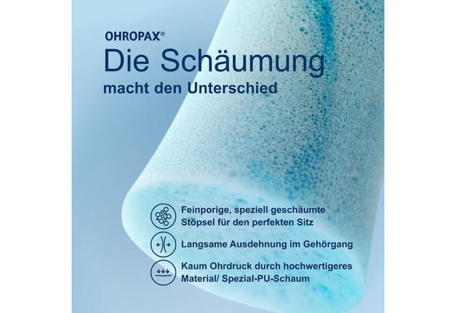 OHROPAX Gehörschutzstöpsel OHROPAX color Schaumstoff In-Ohr Stöpsel, 8 St