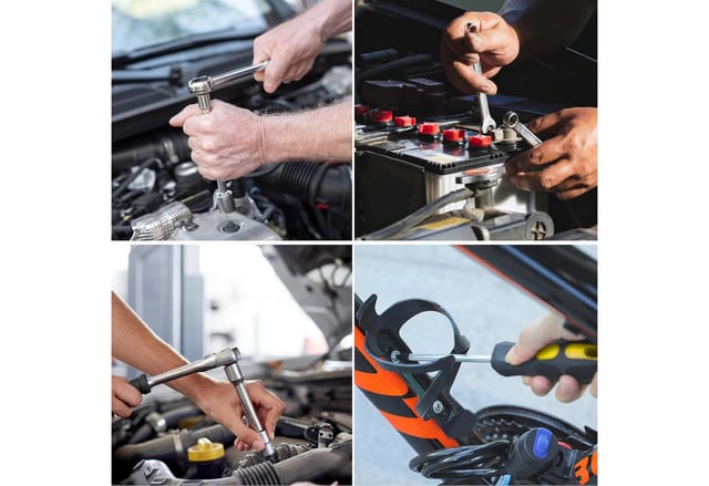 TLGREEN Werkzeugset 95-tlg Werkzeugkoffer,Steckschlüsselsatz, (Werkzeugset in Stabilem Kunststoffkoffer), Werkzeugsatz für Haushalt, Auto, DIY Reparatur