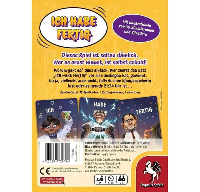 Pegasus Spiele Spiel, Ich habe fertig - deutsch